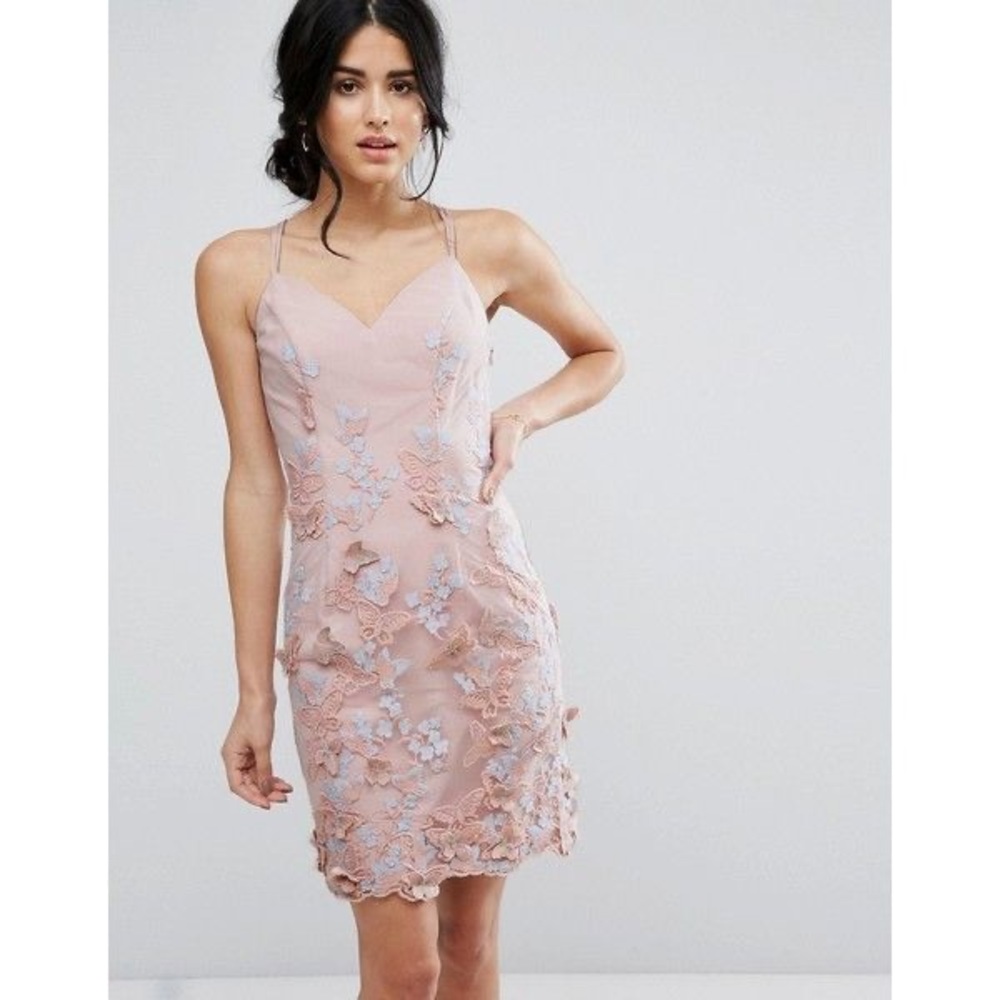 ASOS butterfly appliqué dress
